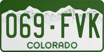 CO license plate 069FVK