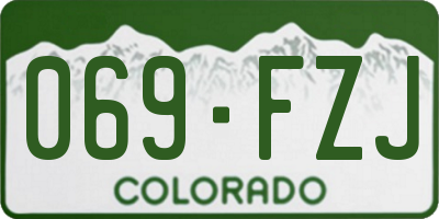 CO license plate 069FZJ