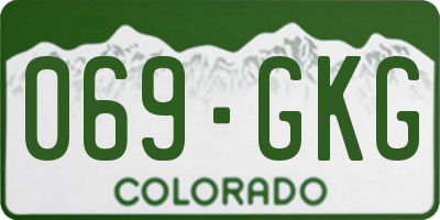 CO license plate 069GKG