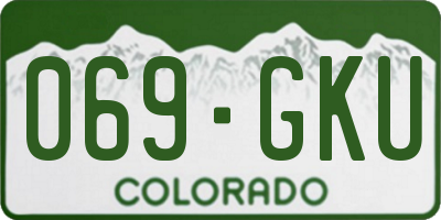 CO license plate 069GKU