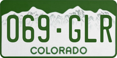 CO license plate 069GLR