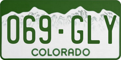 CO license plate 069GLY