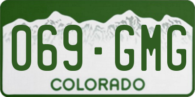 CO license plate 069GMG