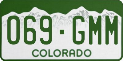CO license plate 069GMM