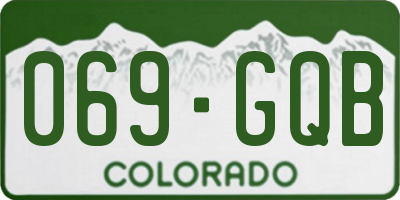 CO license plate 069GQB