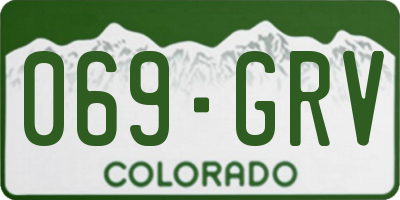 CO license plate 069GRV