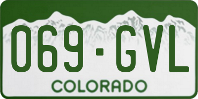 CO license plate 069GVL