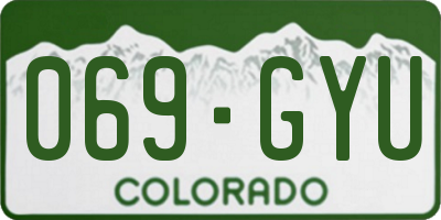 CO license plate 069GYU