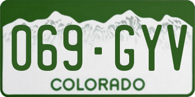 CO license plate 069GYV
