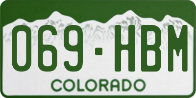 CO license plate 069HBM