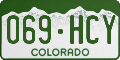 CO license plate 069HCY