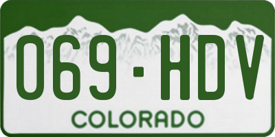 CO license plate 069HDV