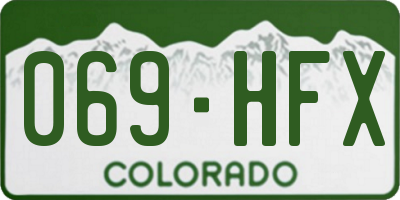 CO license plate 069HFX