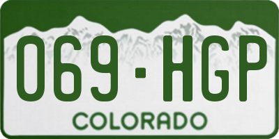 CO license plate 069HGP