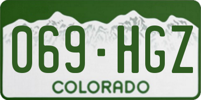 CO license plate 069HGZ