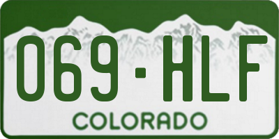 CO license plate 069HLF