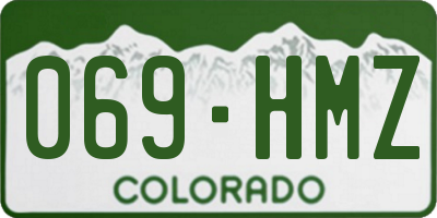 CO license plate 069HMZ