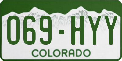 CO license plate 069HYY