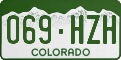 CO license plate 069HZH