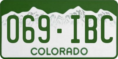 CO license plate 069IBC