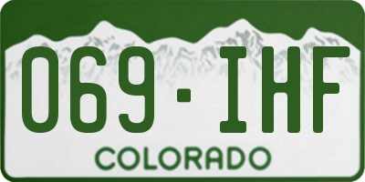 CO license plate 069IHF