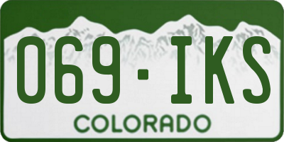 CO license plate 069IKS