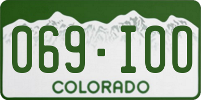 CO license plate 069IOO