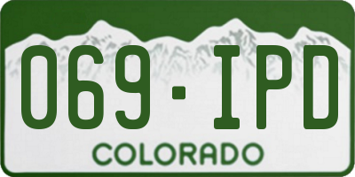 CO license plate 069IPD