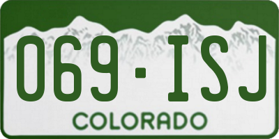 CO license plate 069ISJ