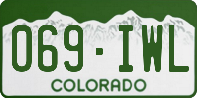 CO license plate 069IWL
