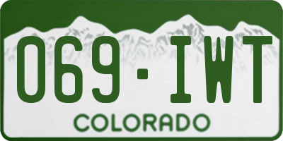 CO license plate 069IWT