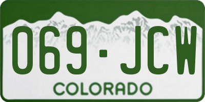 CO license plate 069JCW