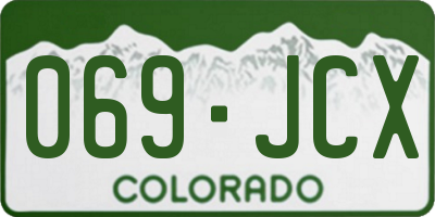 CO license plate 069JCX
