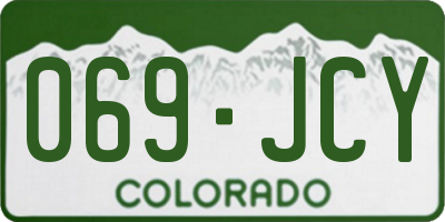 CO license plate 069JCY