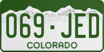 CO license plate 069JED