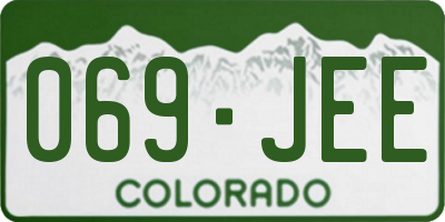 CO license plate 069JEE