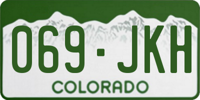 CO license plate 069JKH
