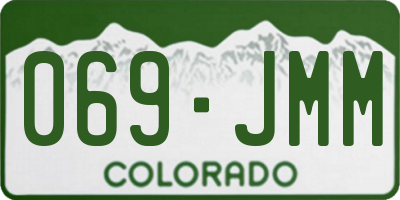 CO license plate 069JMM