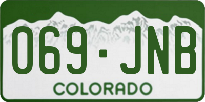 CO license plate 069JNB