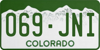CO license plate 069JNI