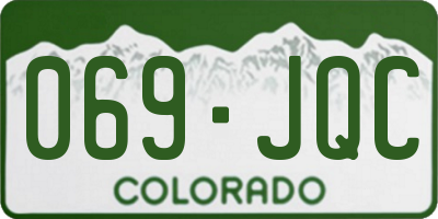CO license plate 069JQC