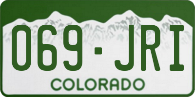 CO license plate 069JRI