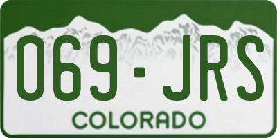 CO license plate 069JRS