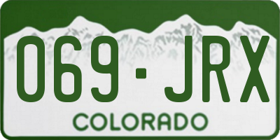 CO license plate 069JRX