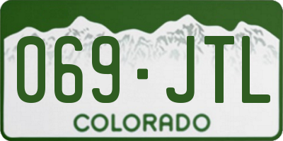 CO license plate 069JTL