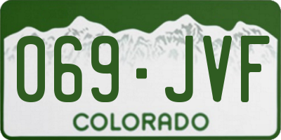 CO license plate 069JVF