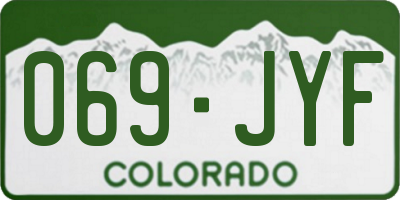 CO license plate 069JYF