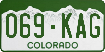 CO license plate 069KAG