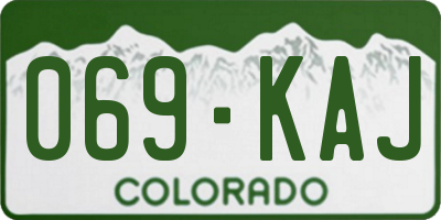 CO license plate 069KAJ