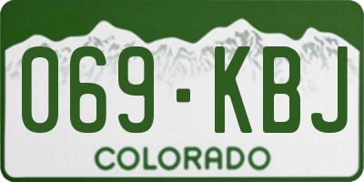 CO license plate 069KBJ